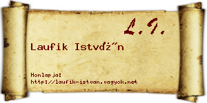 Laufik István névjegykártya